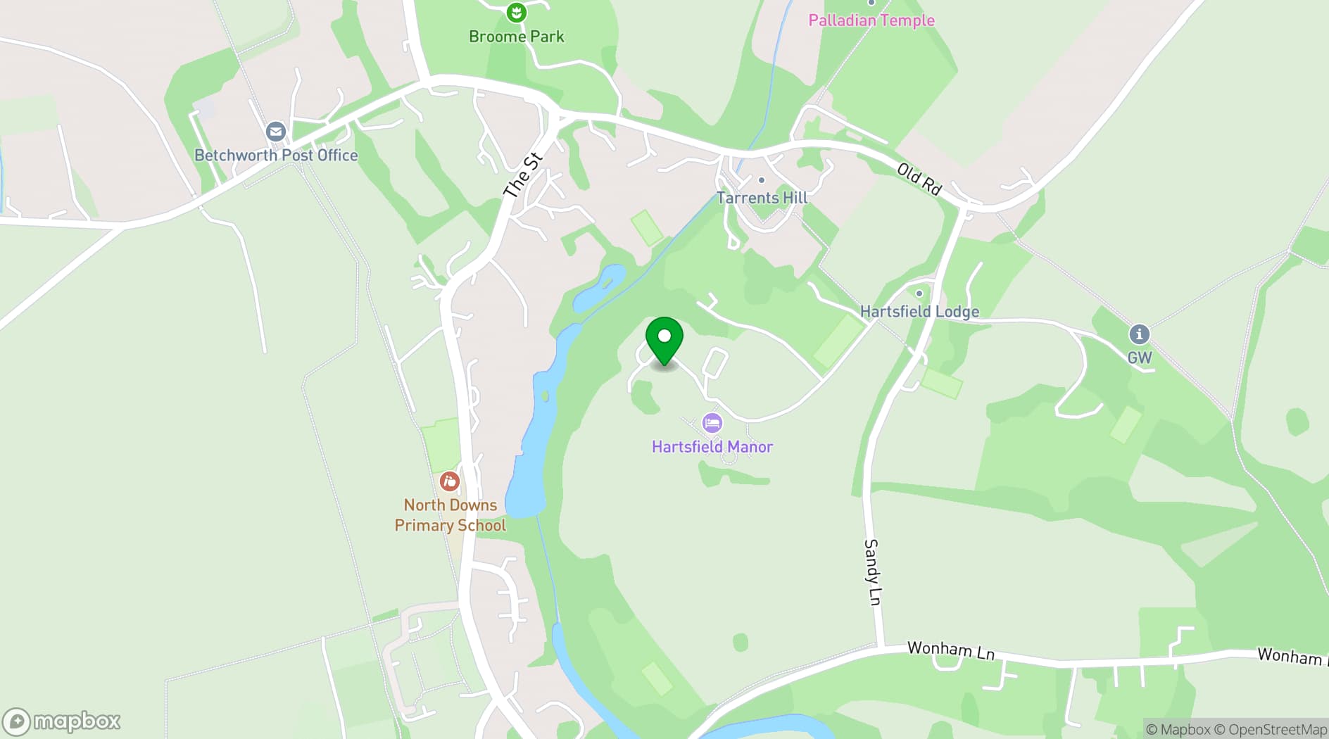Map showing Hartsfield Manor