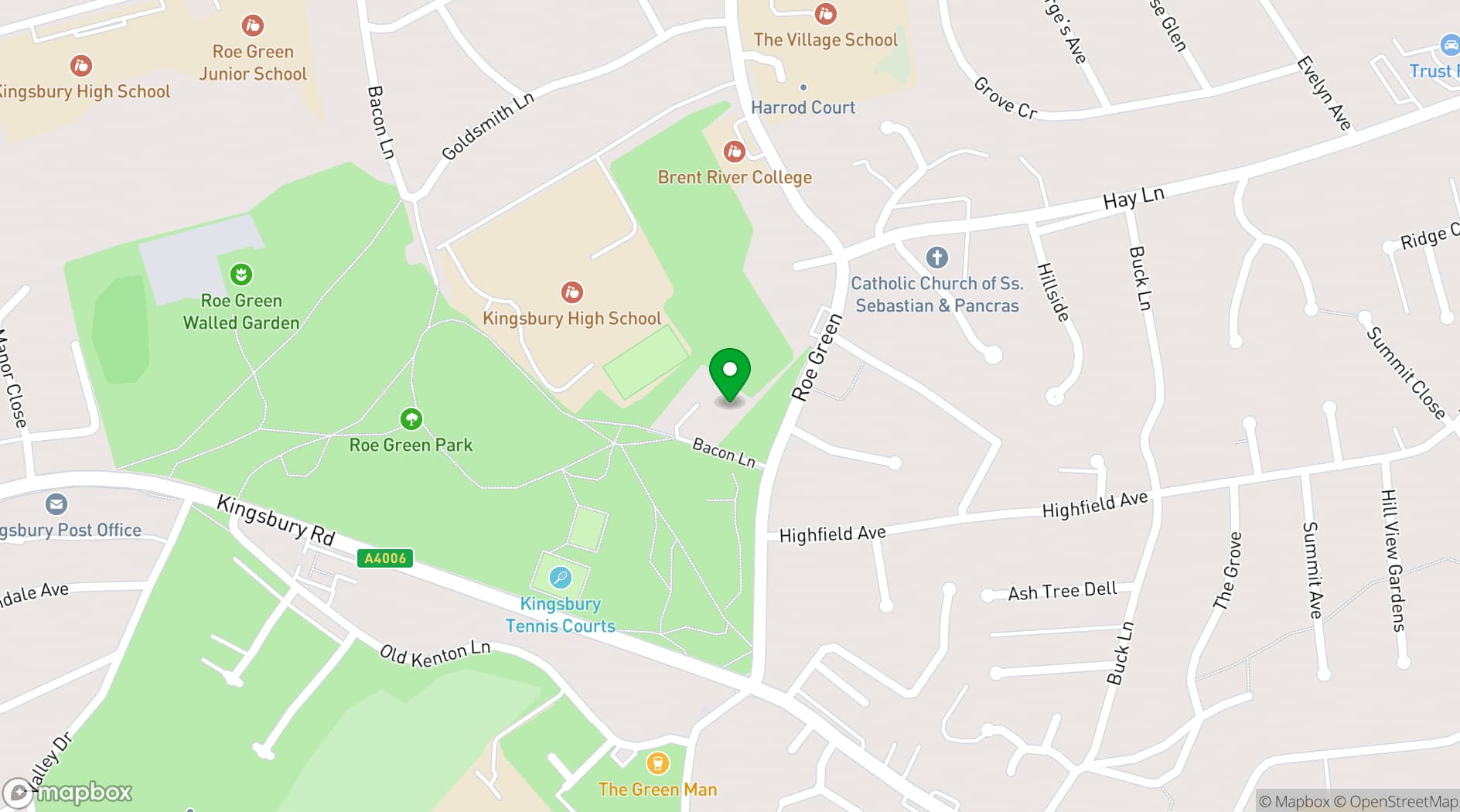 Map showing Holy Innocents Church Hall