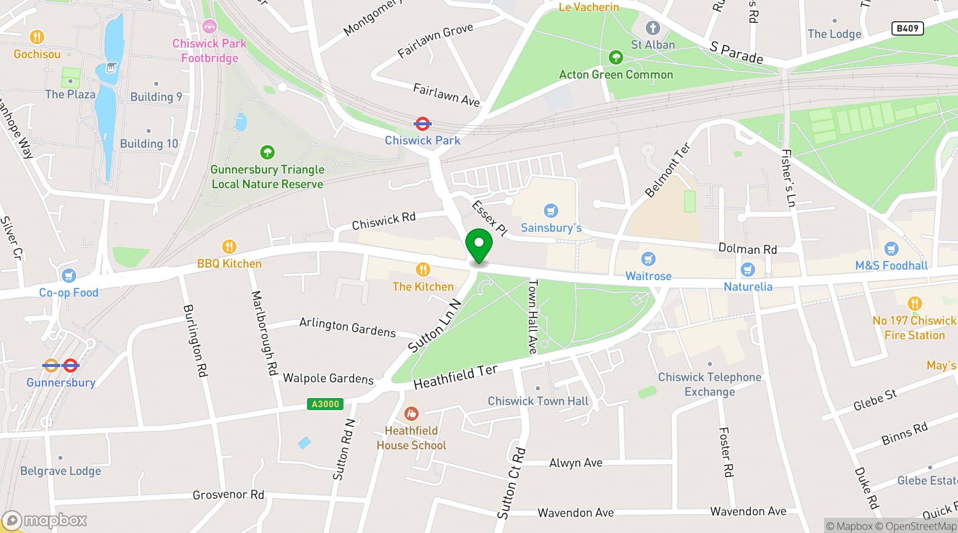 Map showing The Old Packhorse