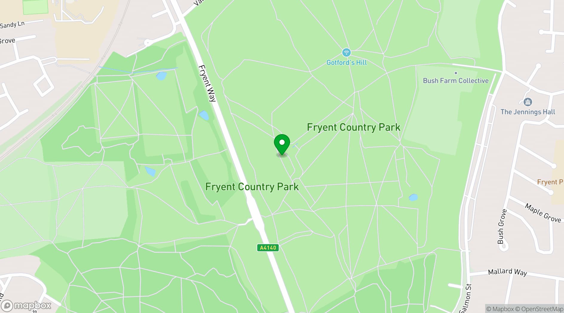 Map showing Fryent Country Park