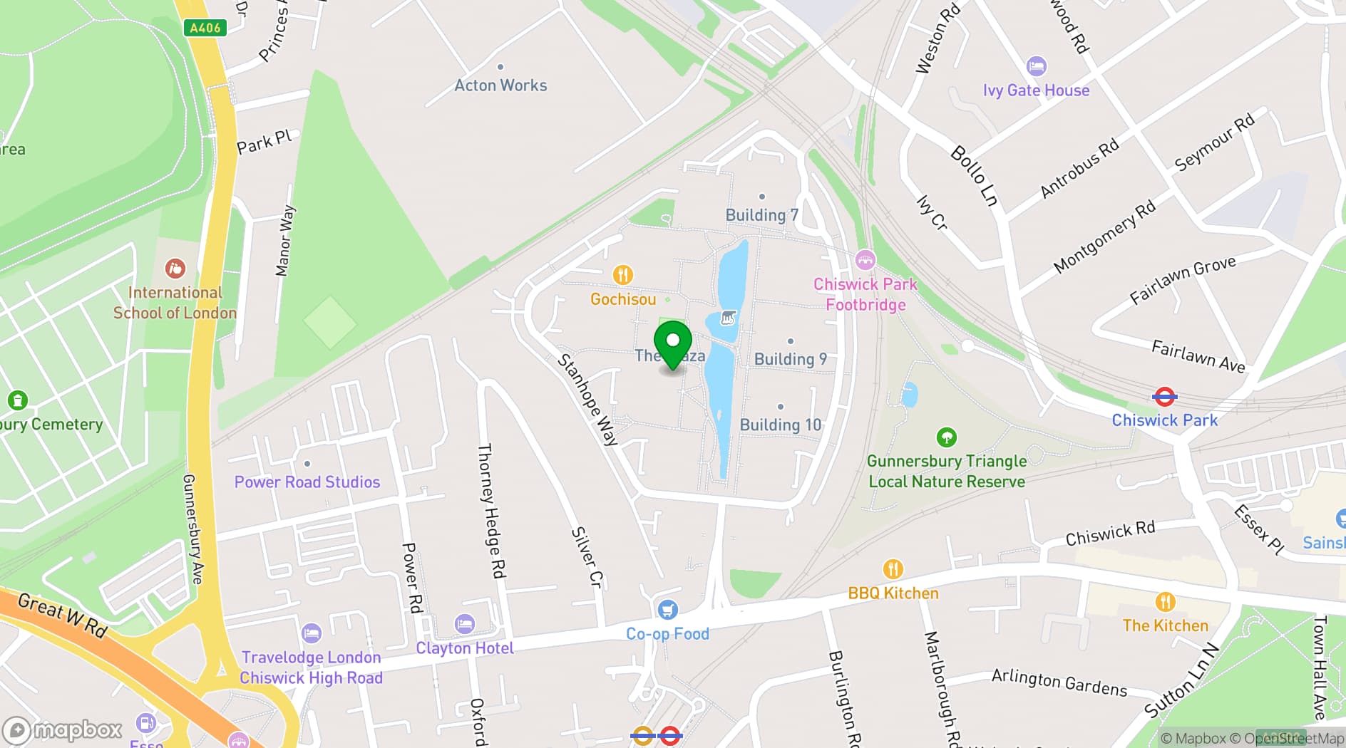 Map showing The Union Bar Chiswick