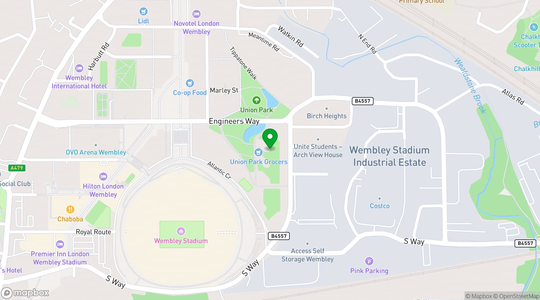 Map showing The Cuddle Club