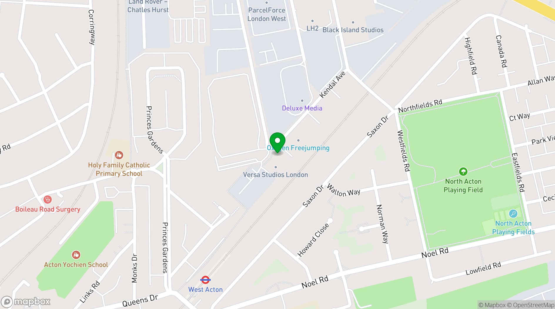 Map showing Versa Studios