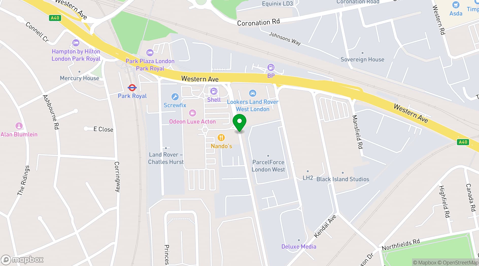 Map showing Studio 1 (Tv)