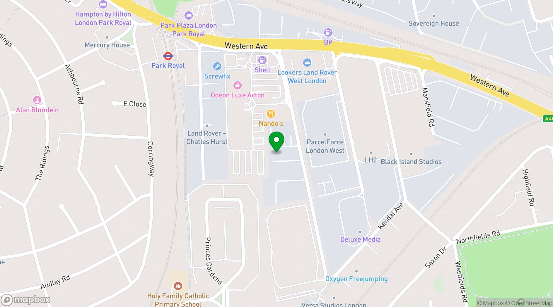 Map showing Vision Studios