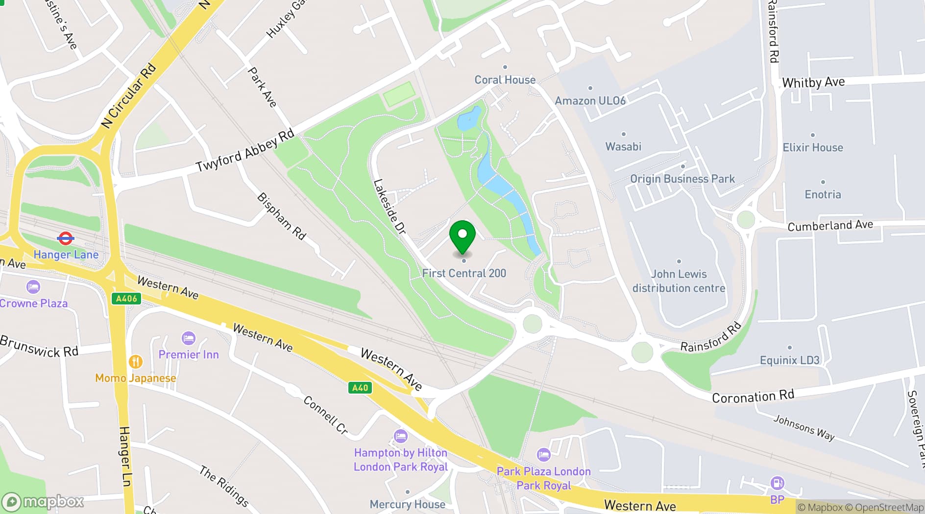 Map showing Space LDN