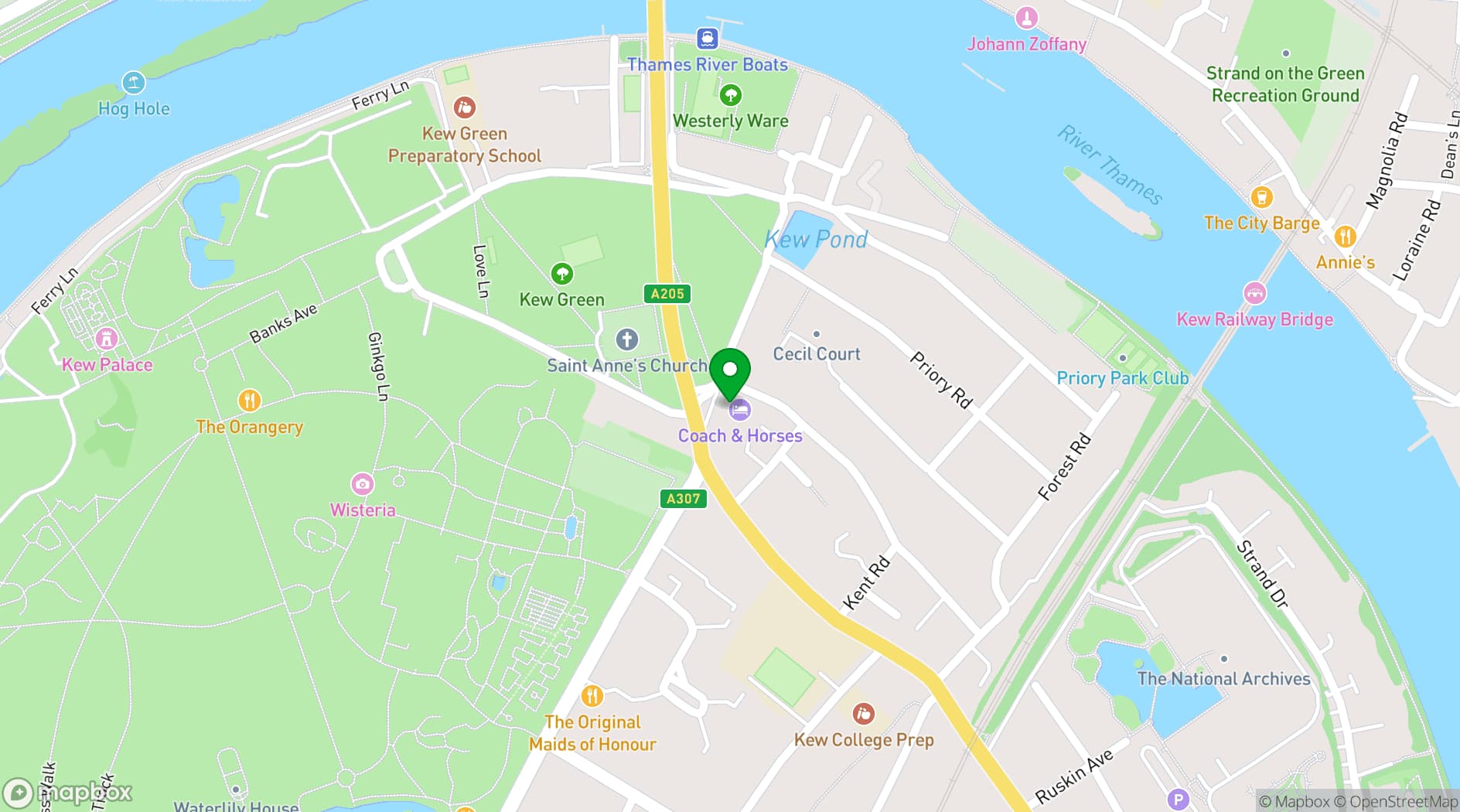 Map showing Coach & Horses