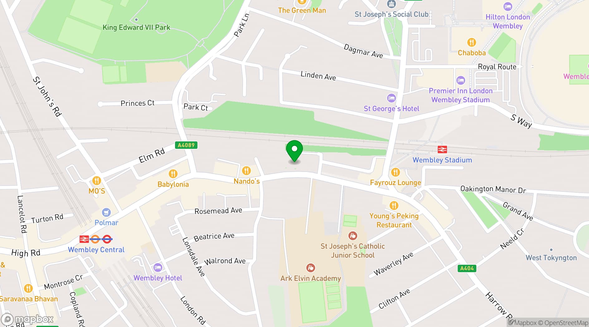 Map showing London Rangers