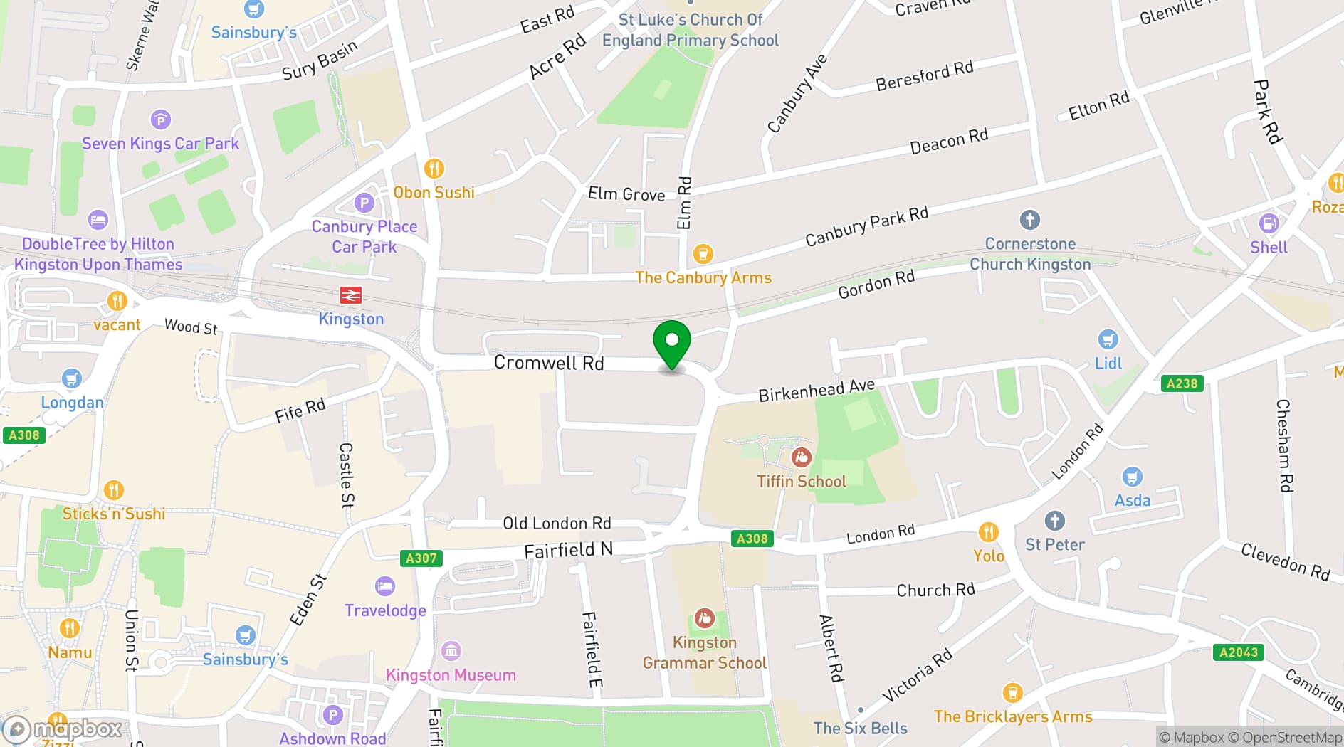 Map showing Artblast Kingston