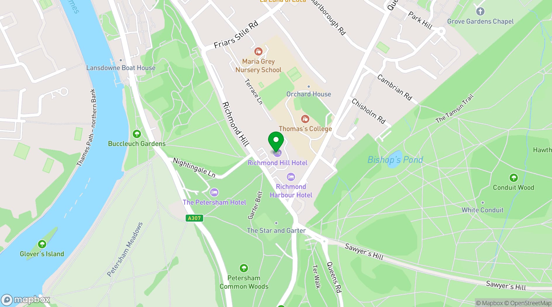 Map showing 144 On The Hill