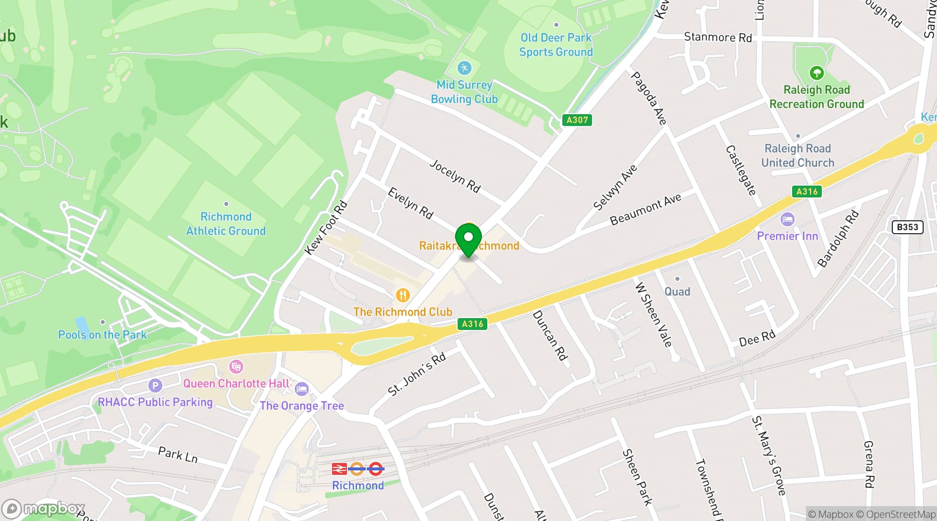 Map showing Treviso Restaurant