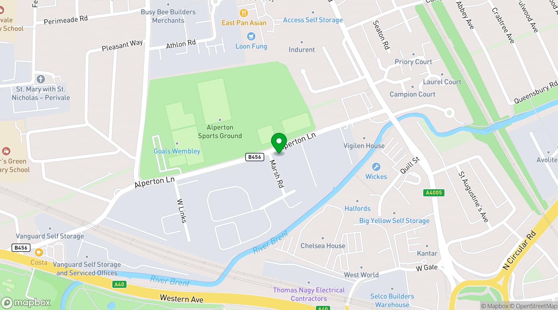 Map showing Versatile Event Spaces, Church Auditorium & Hall Rentals