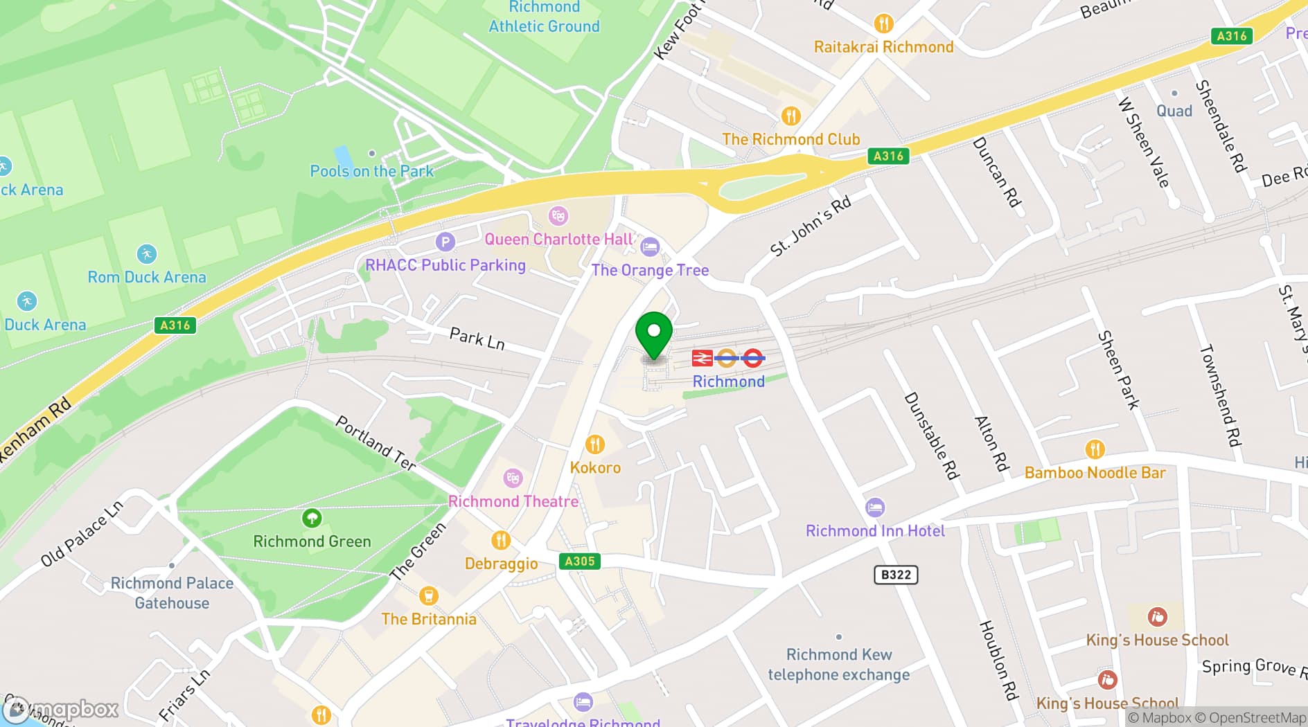 Map showing Studio K