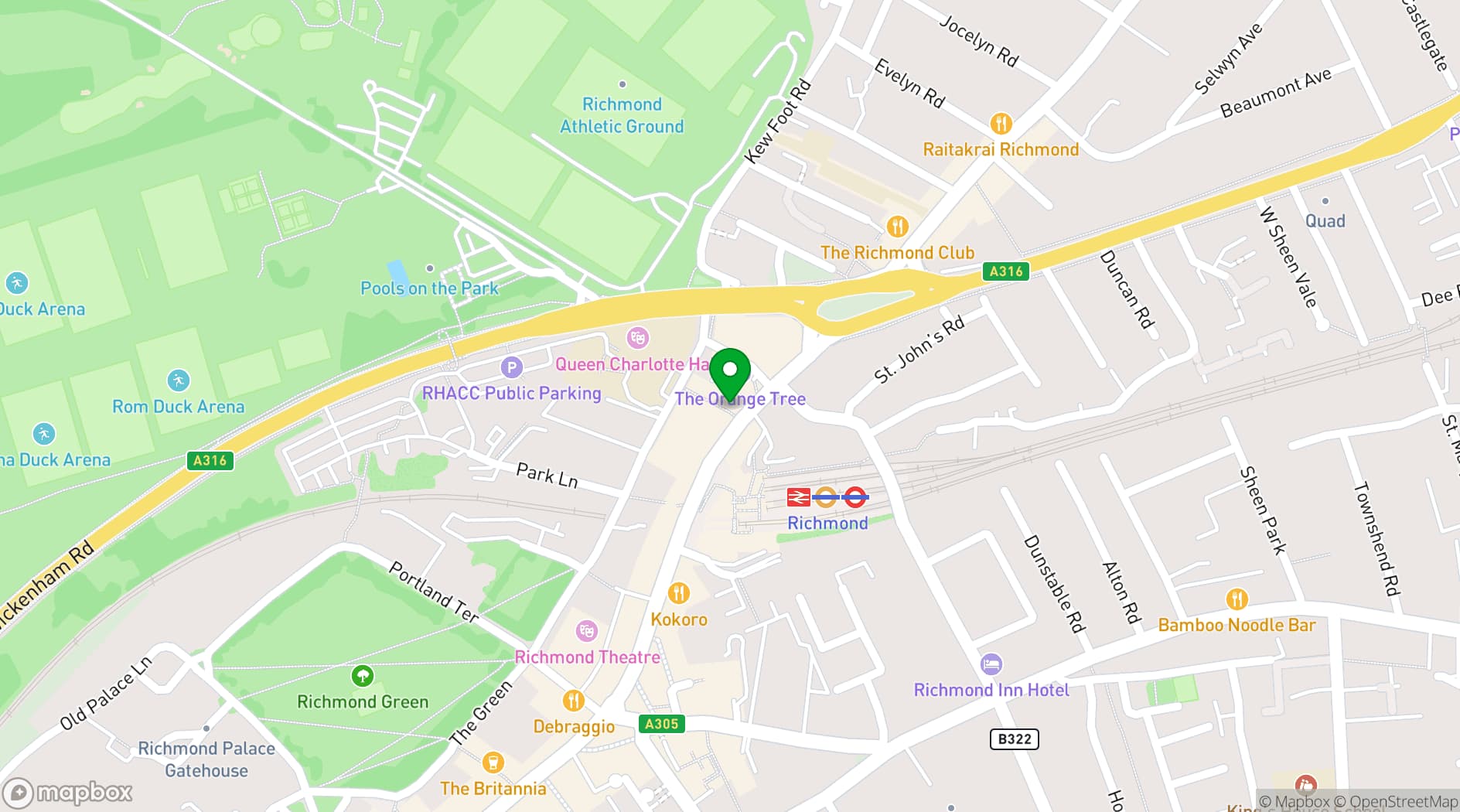 Map showing Carluccio's Richmond