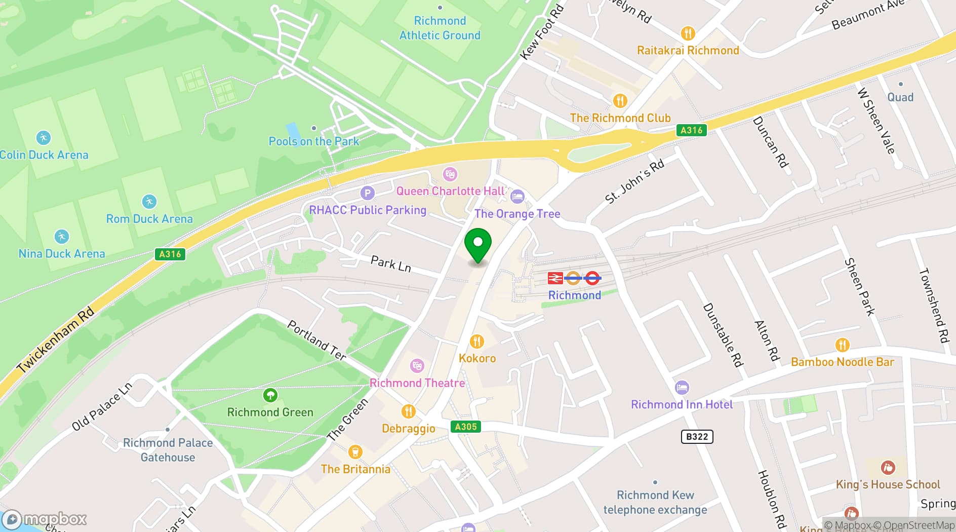 Map showing Off The Rails Club