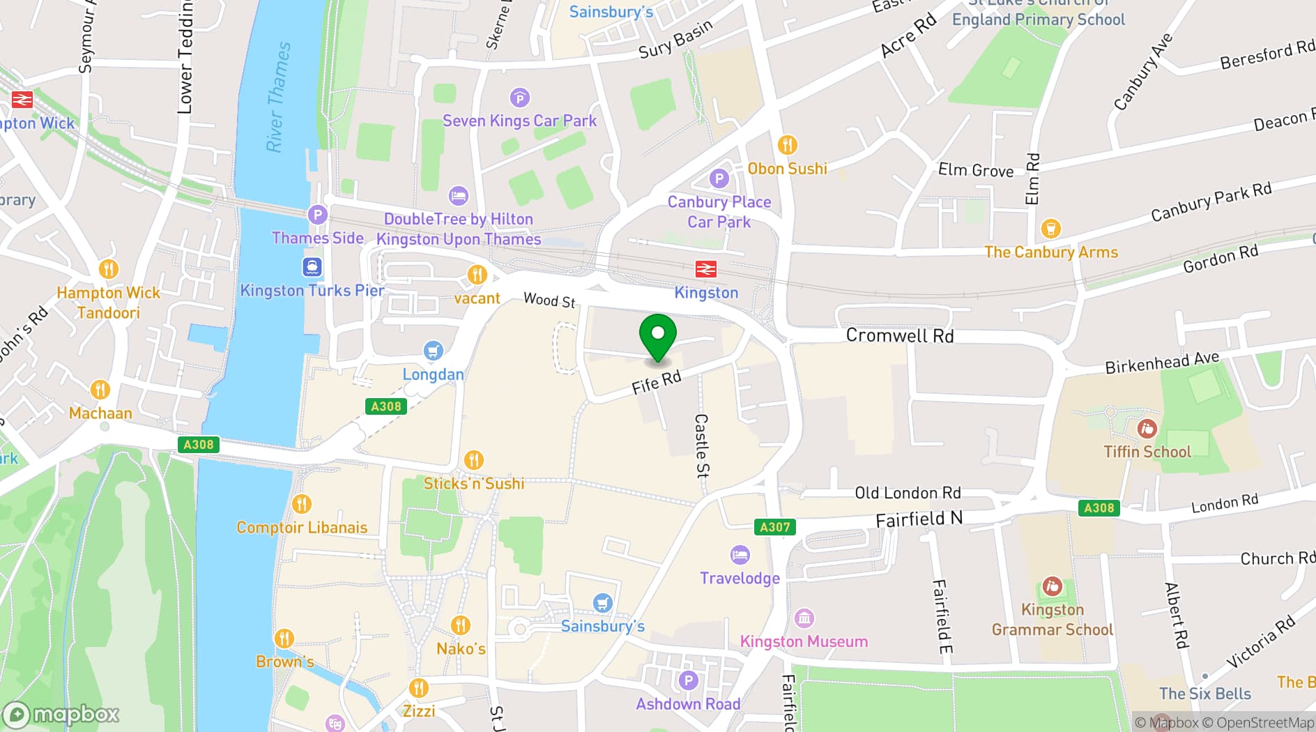 Map showing Not My Beautiful House 