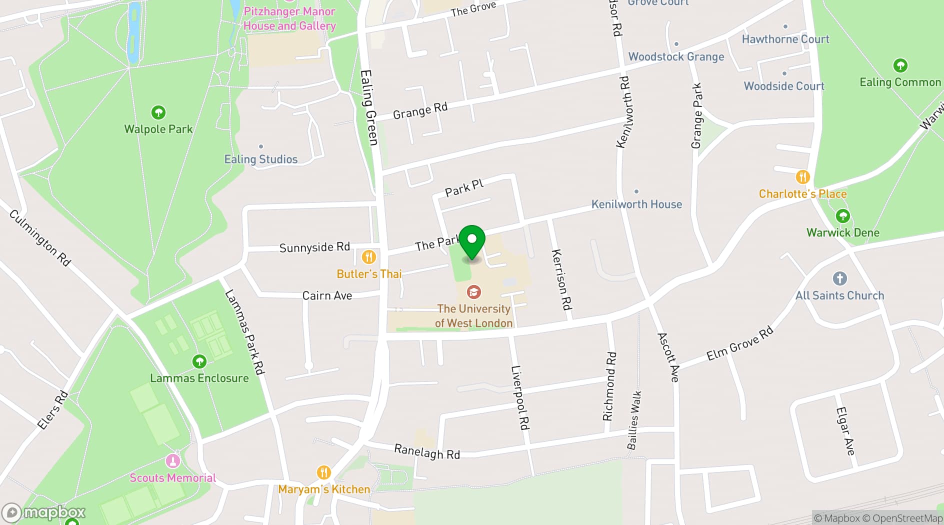 Map showing Freddie's