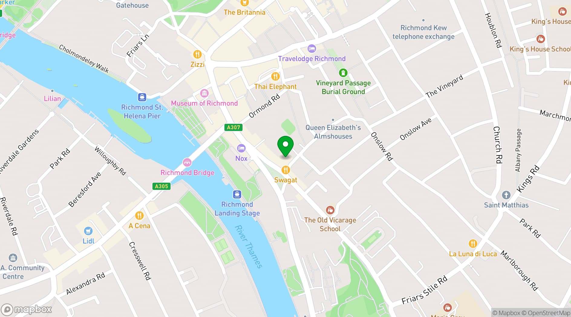 Map showing The Basement Door