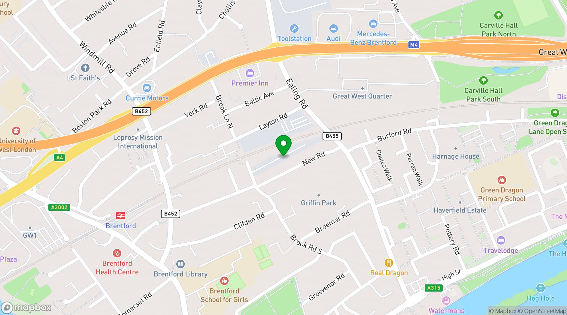 Map showing Orange Hill Studios