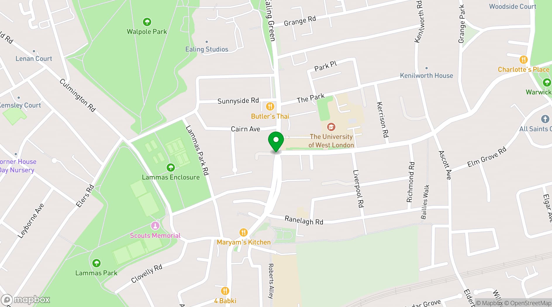 Map showing UWL Sport and Fitness Centre
