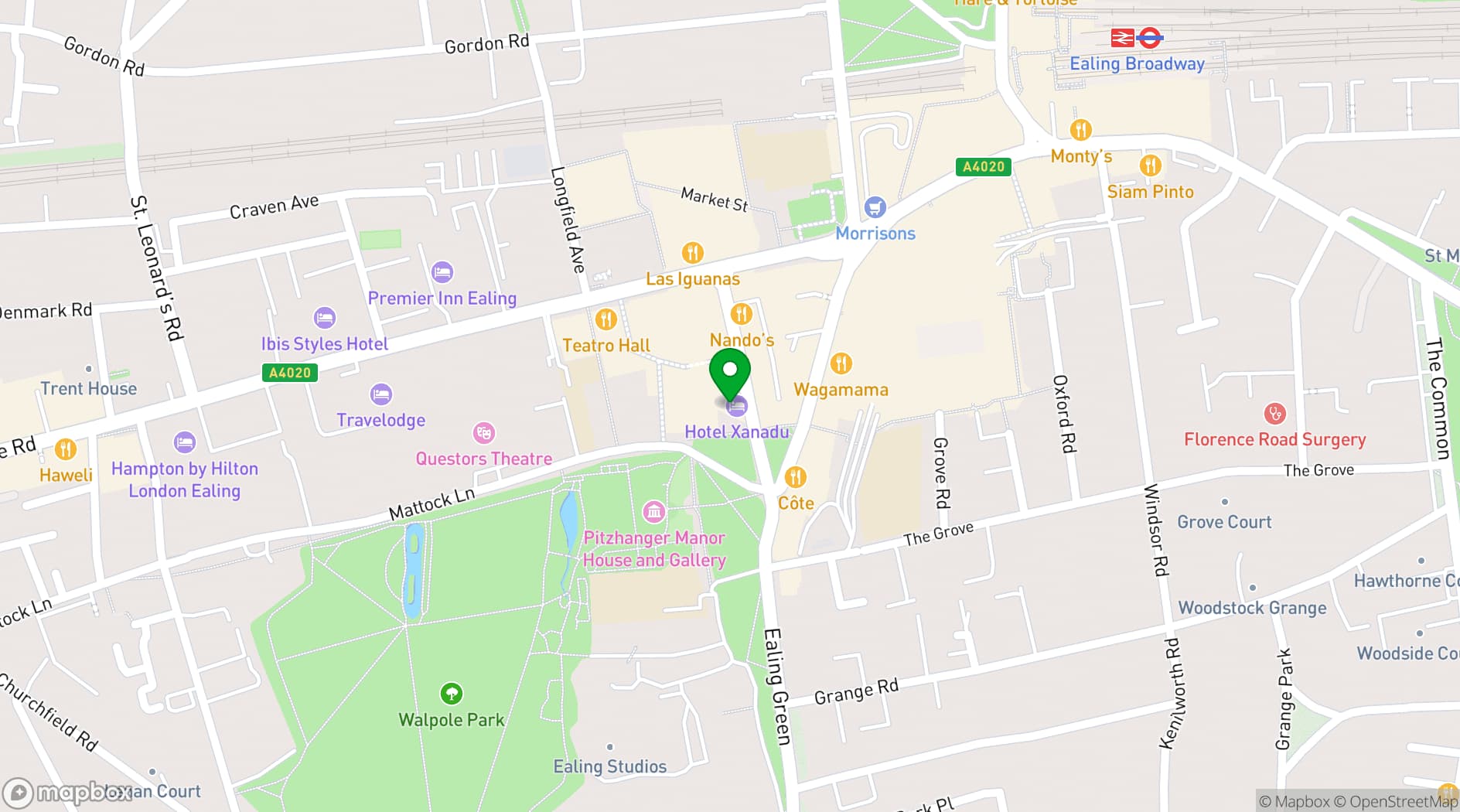 Map showing EmbassyW5