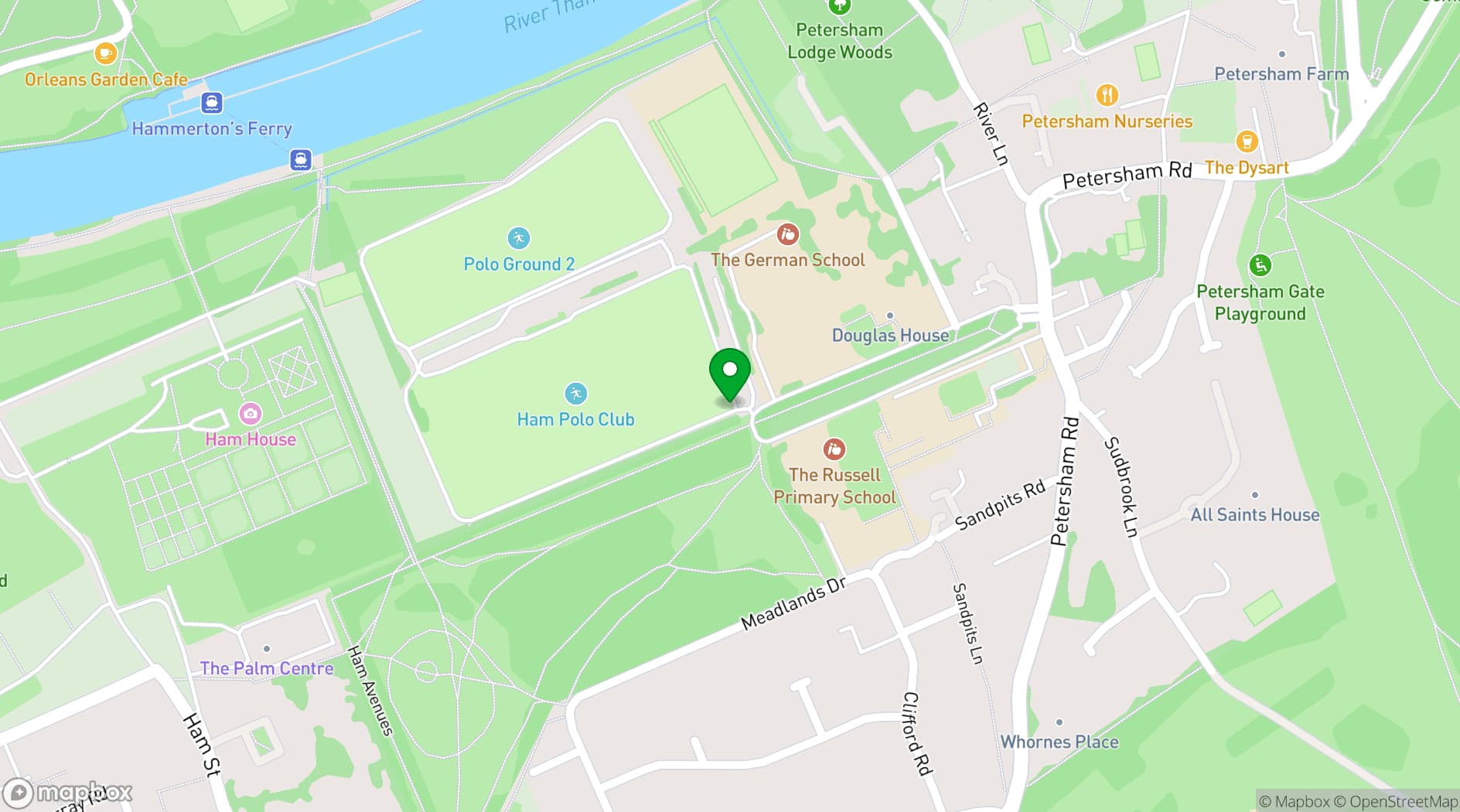 Map showing Ham Polo Club 