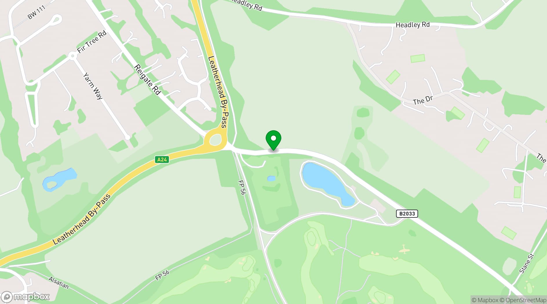 Map showing Beaverbrook