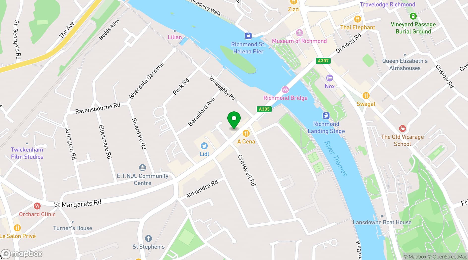 Map showing Salt Studios