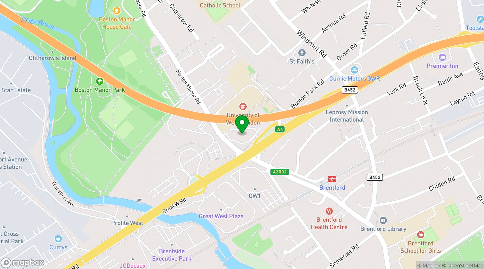 Map showing The Mille