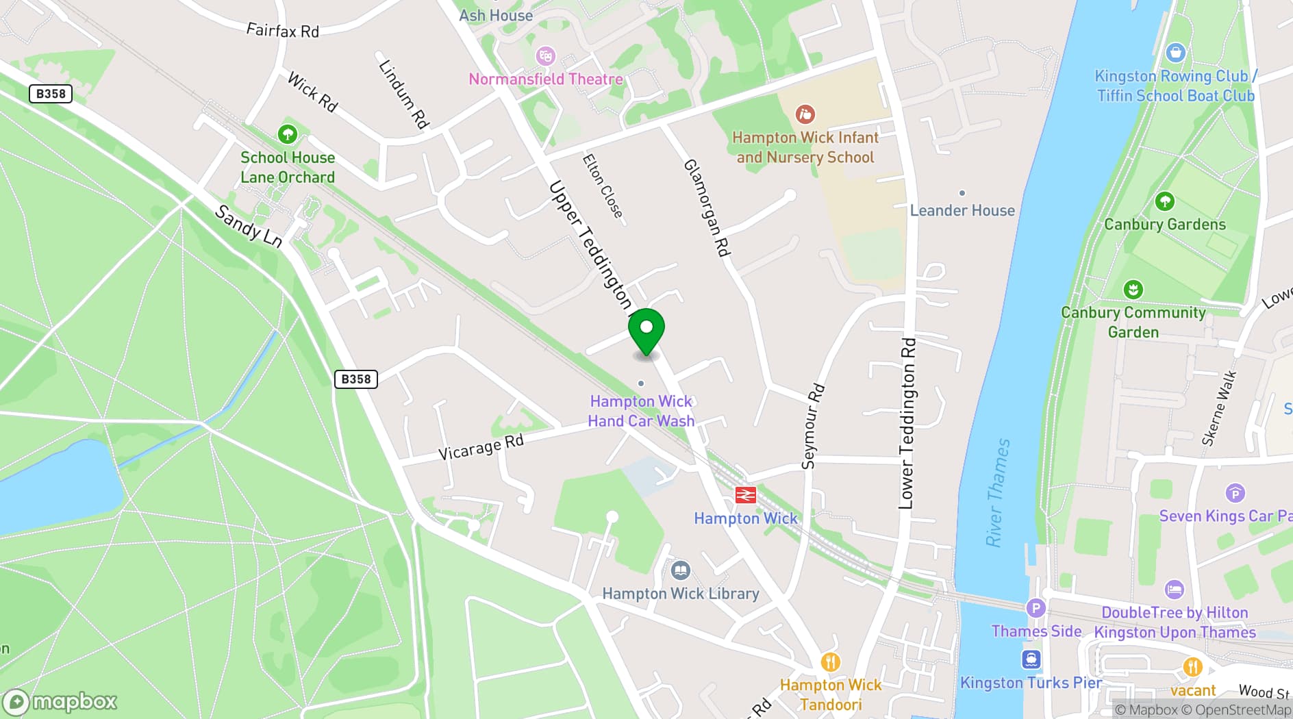 Map showing Church on the Thames