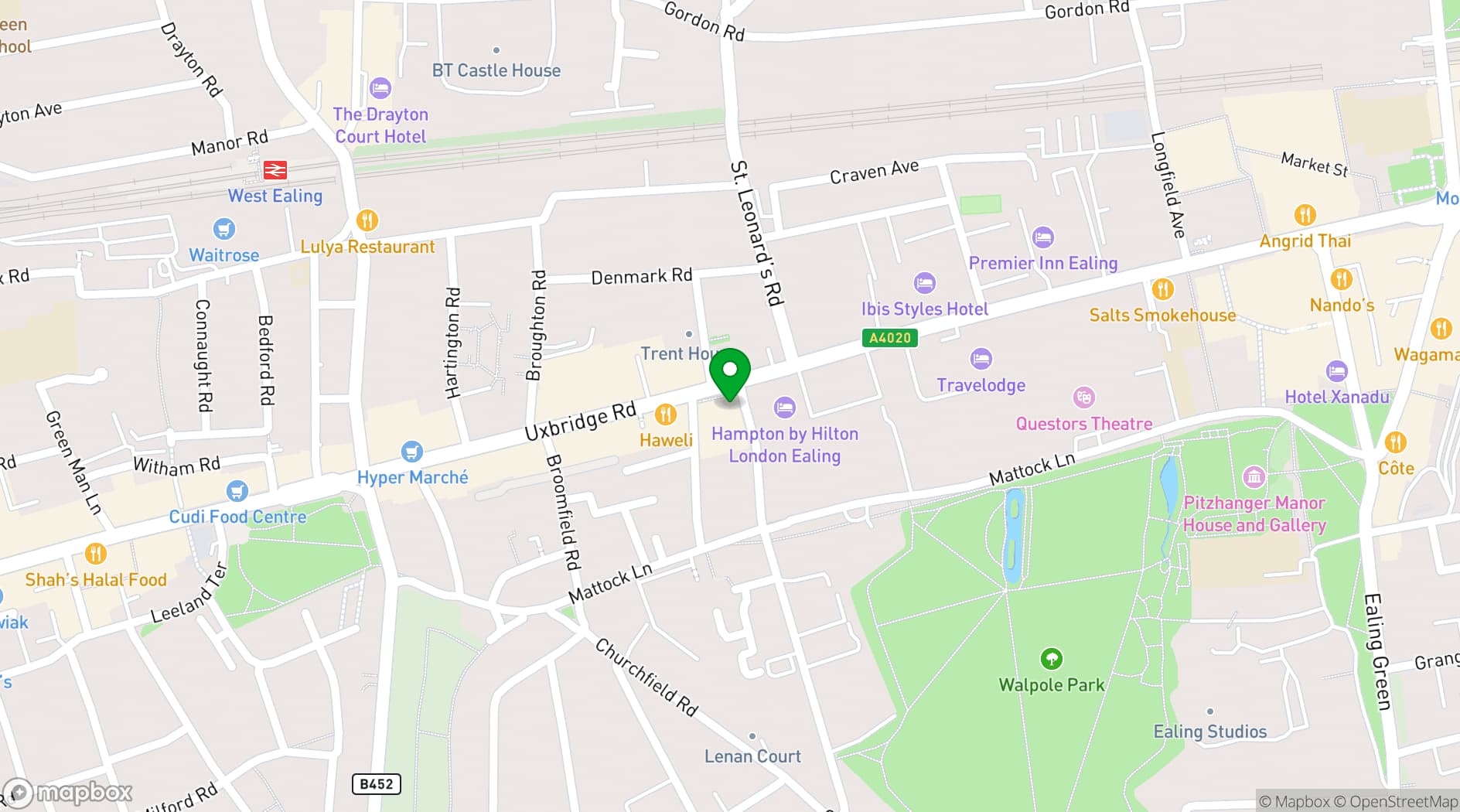 Map showing Laguna Banqueting Suite