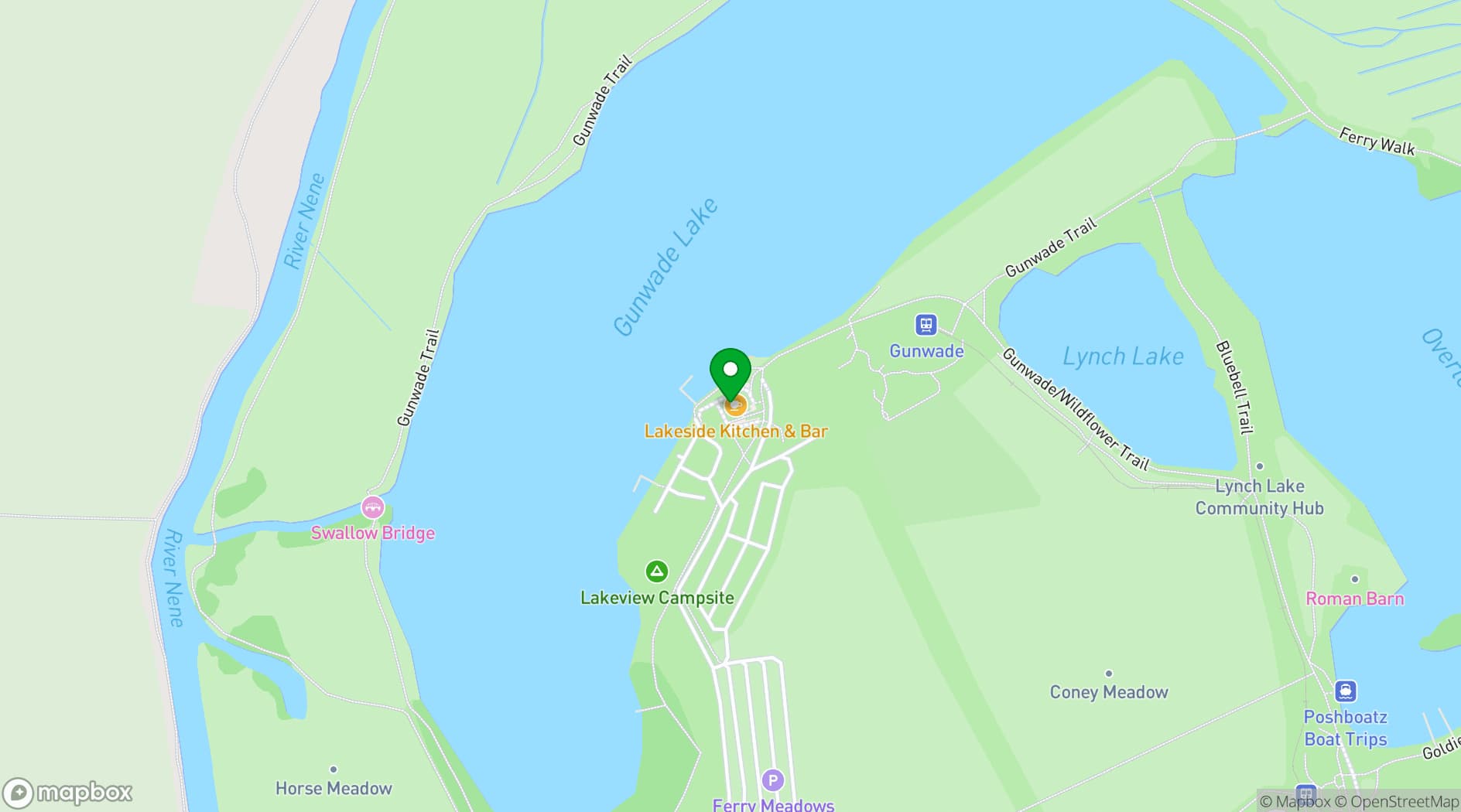 Map showing Lakeside Kitchen & Bar