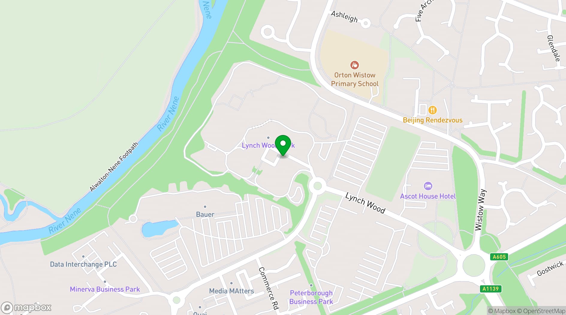 Map showing Lynch Wood Park