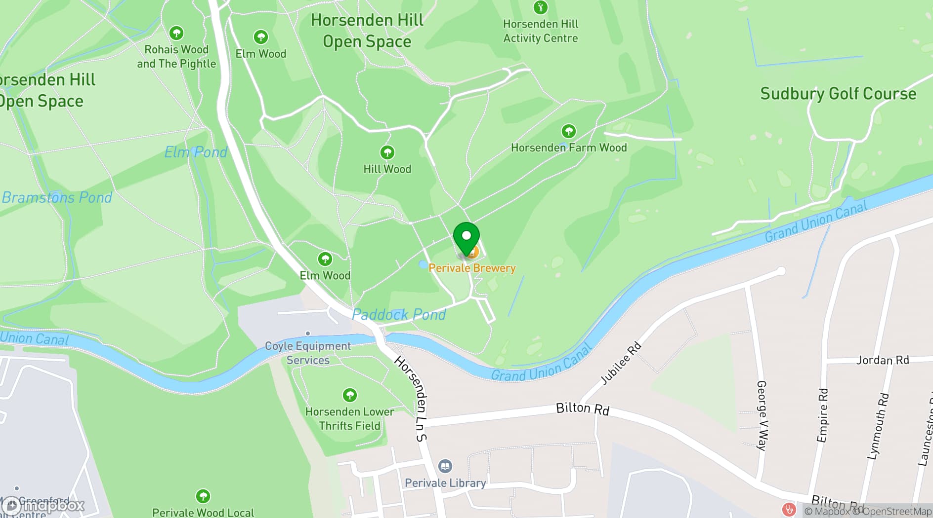 Map showing Horsenden Farm