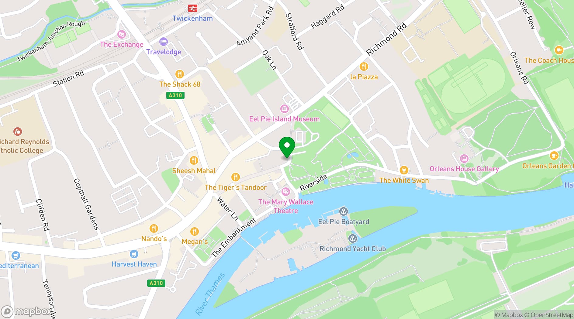 Map showing St Mary's Church Hall