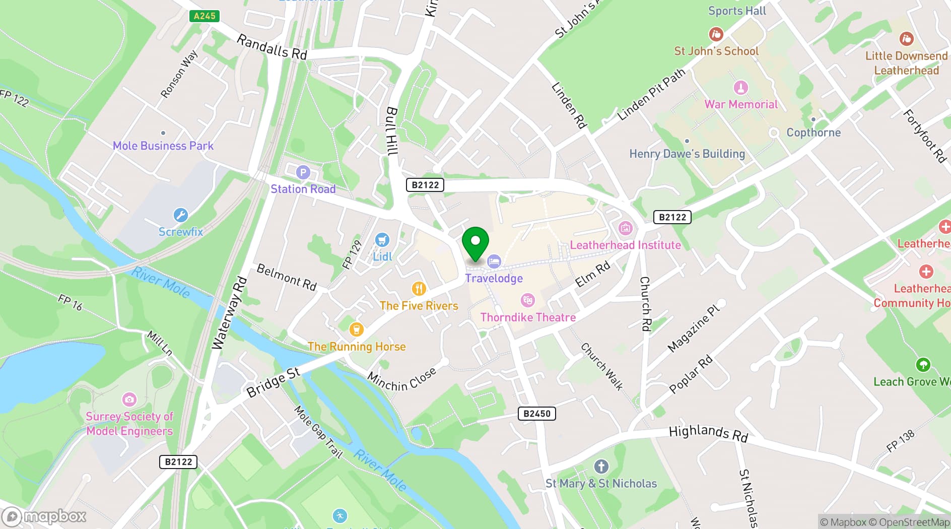 Map showing Pizza Loca