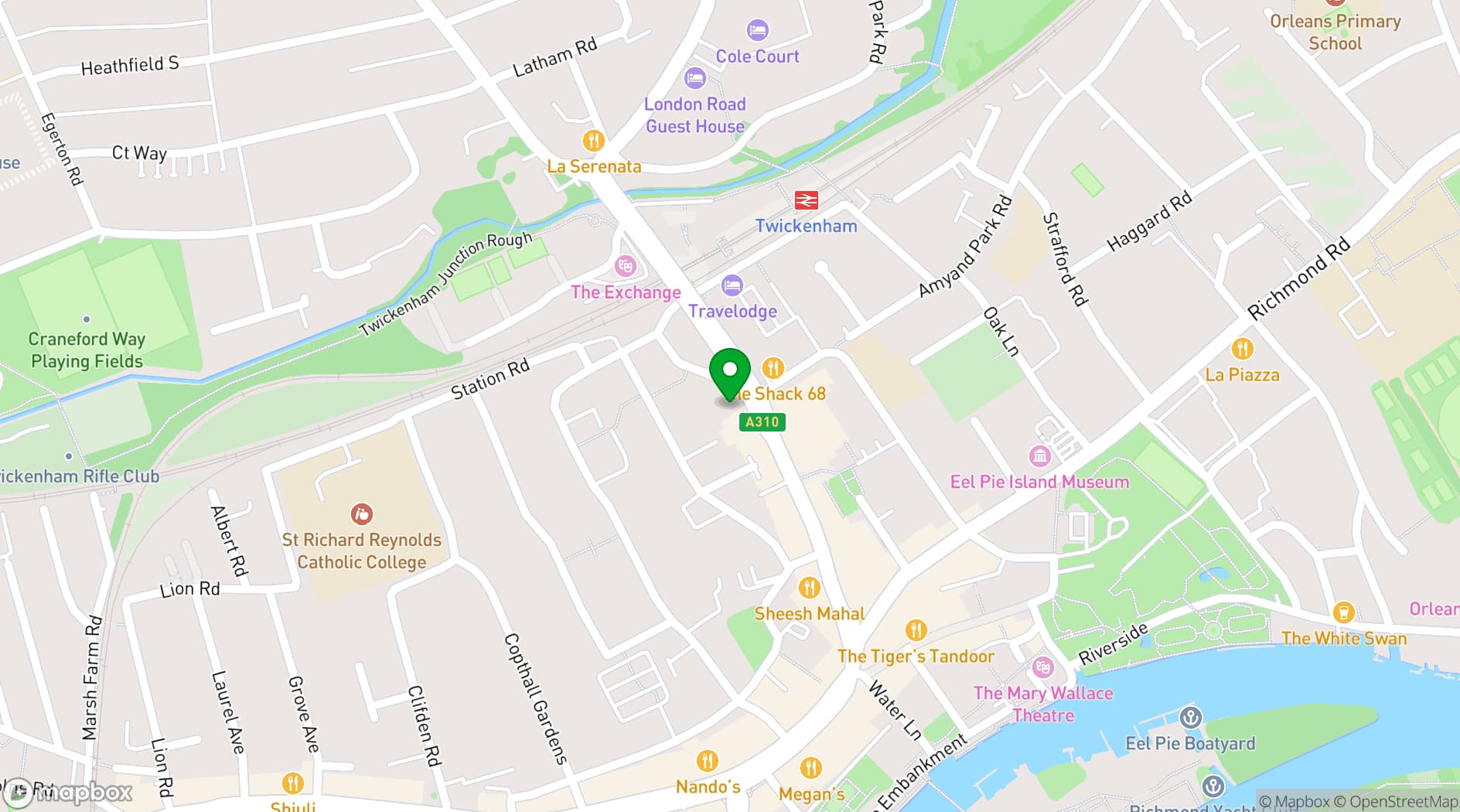 Map showing The Cabbage Patch