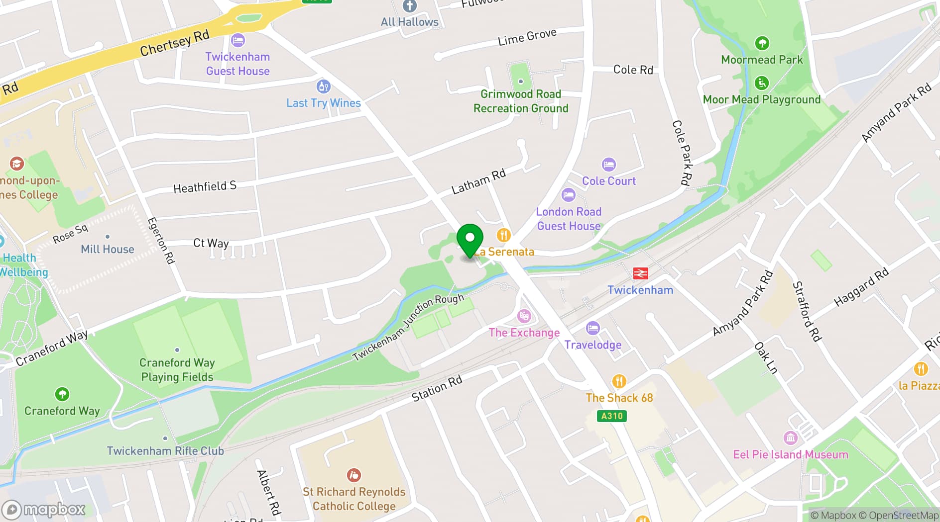 Map showing Heatham House