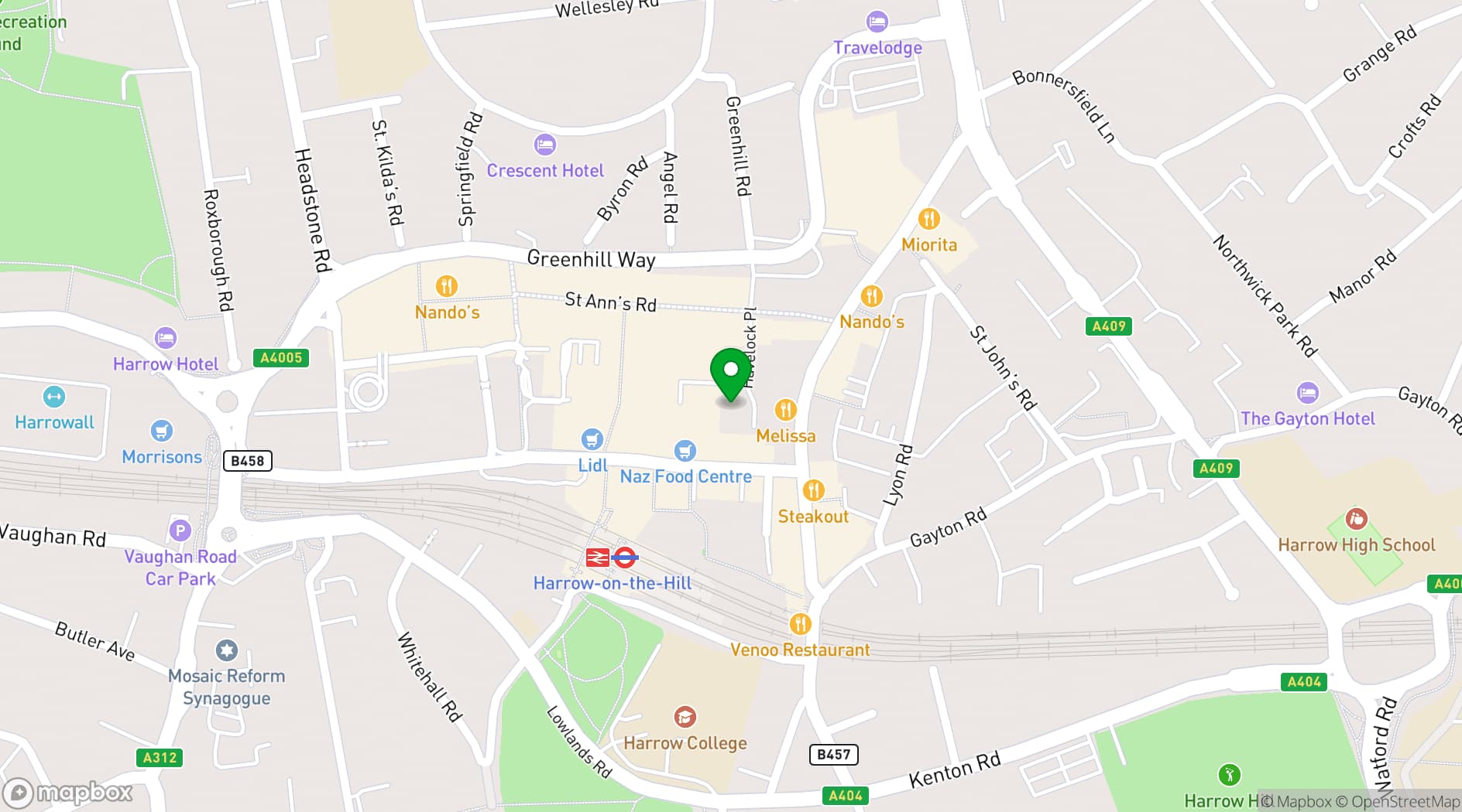 Map showing Havelock Training & Meeting Hub