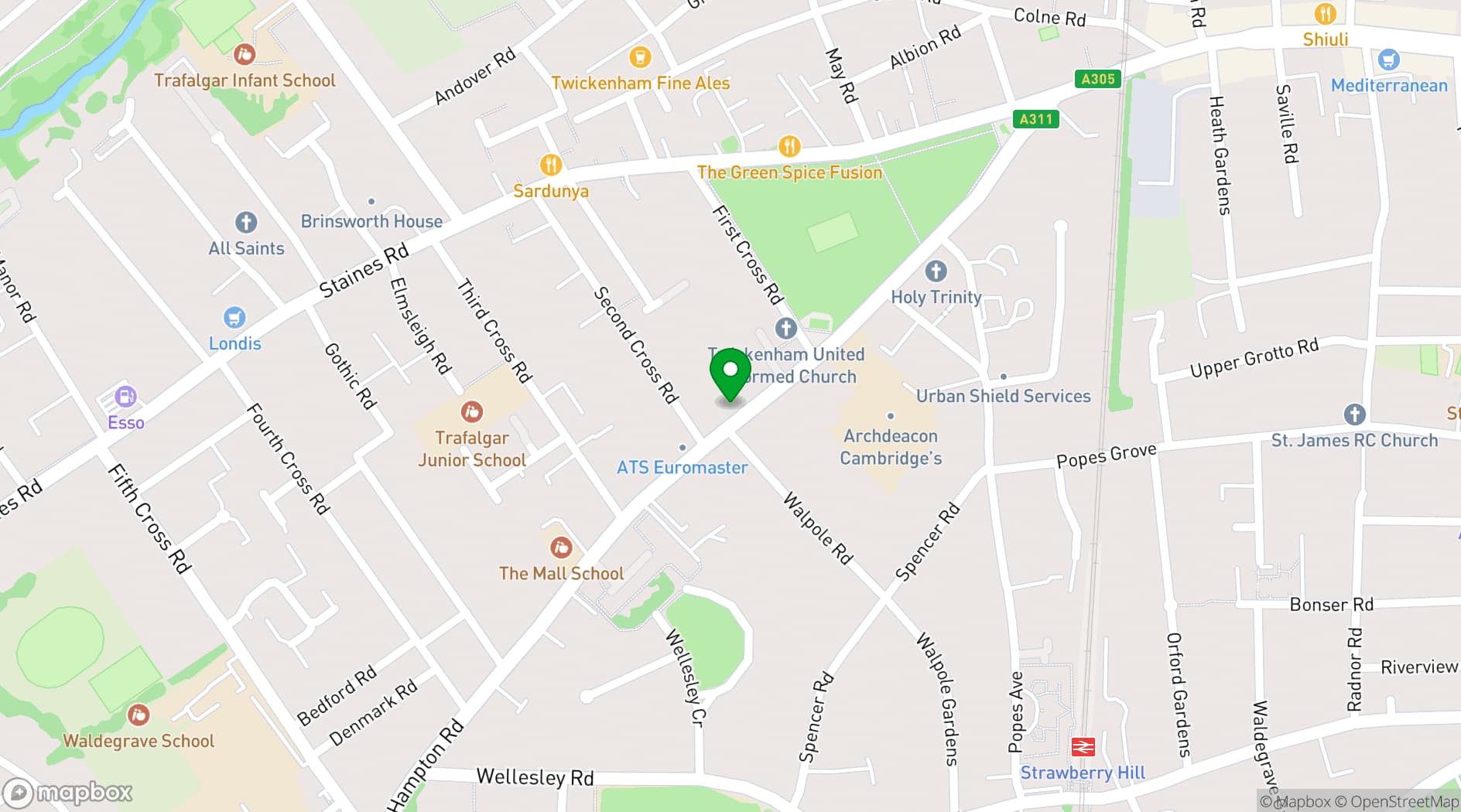 Map showing The Prince Albert