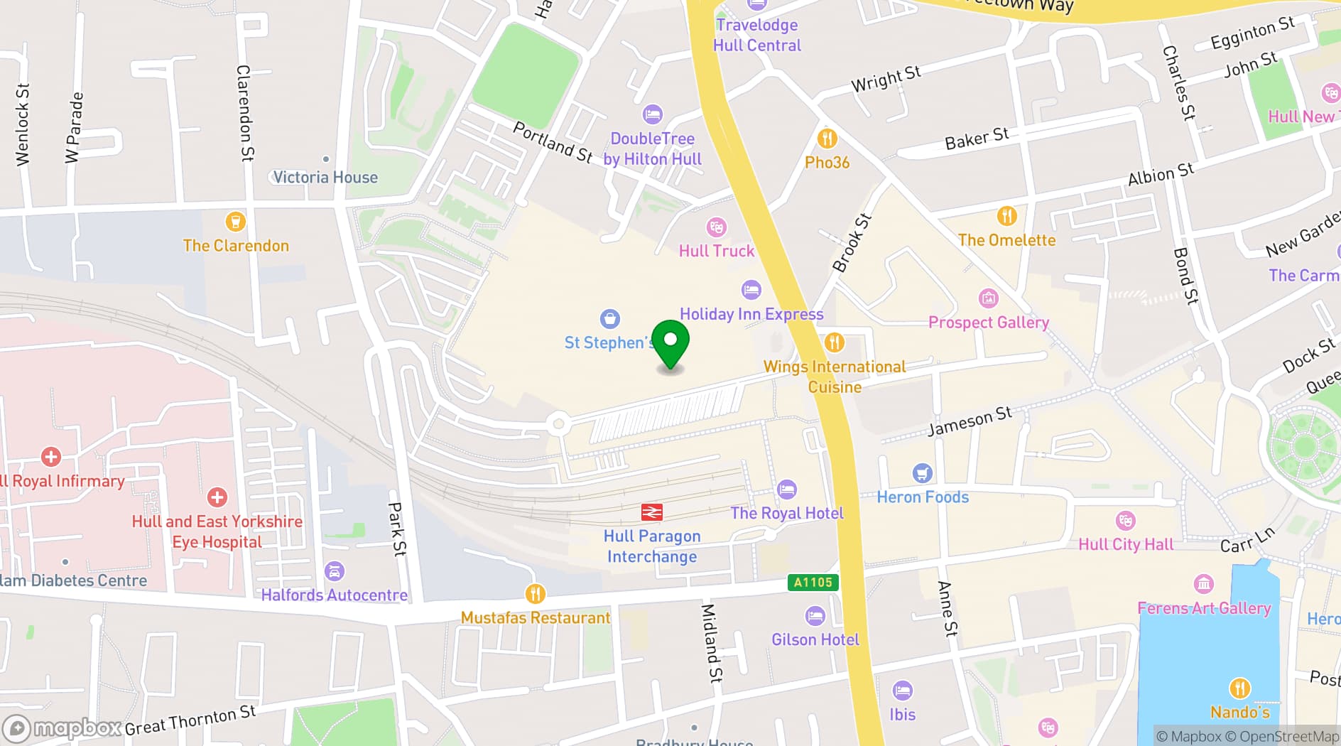 Map showing CICC HULL