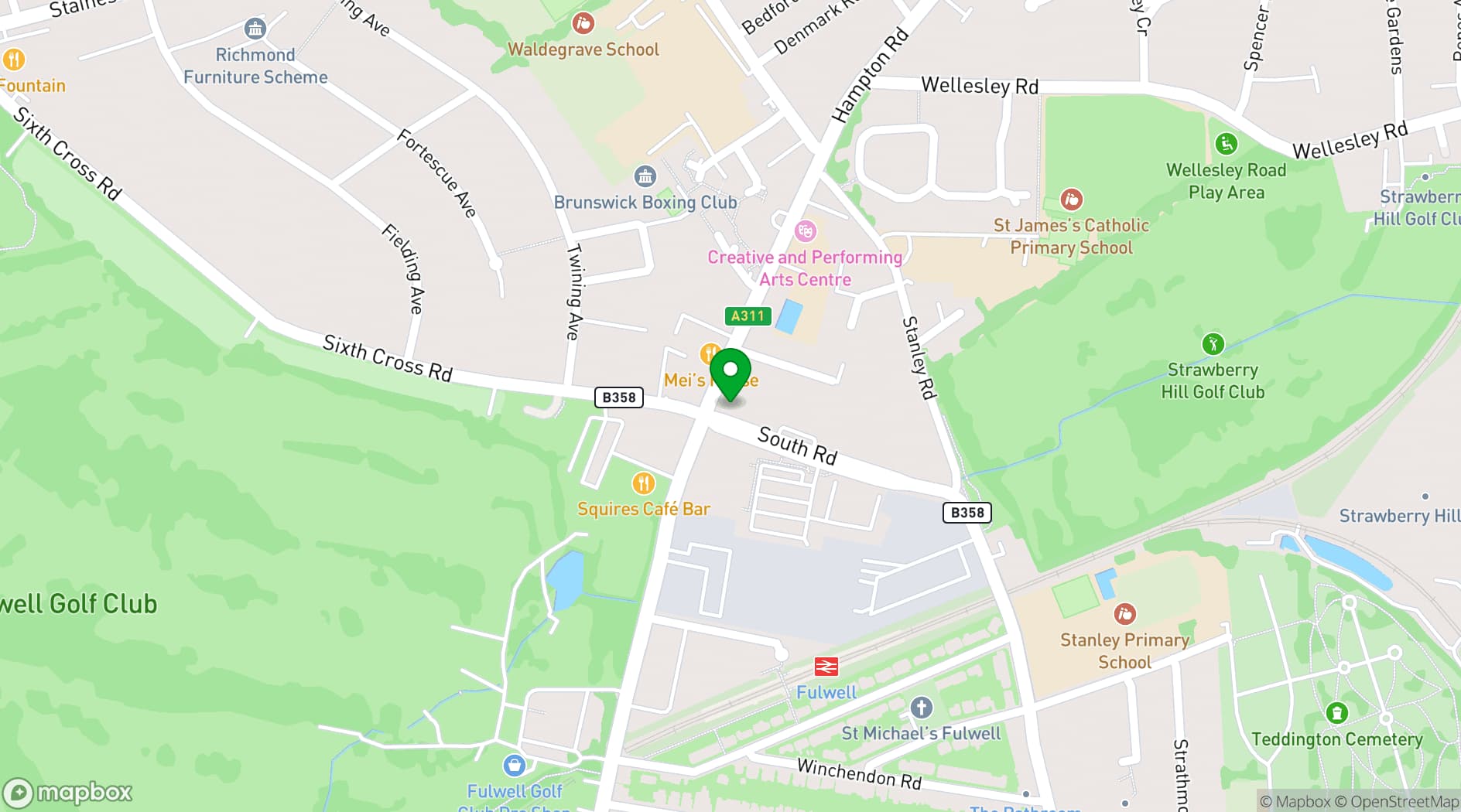 Map showing Brouge Twickenham