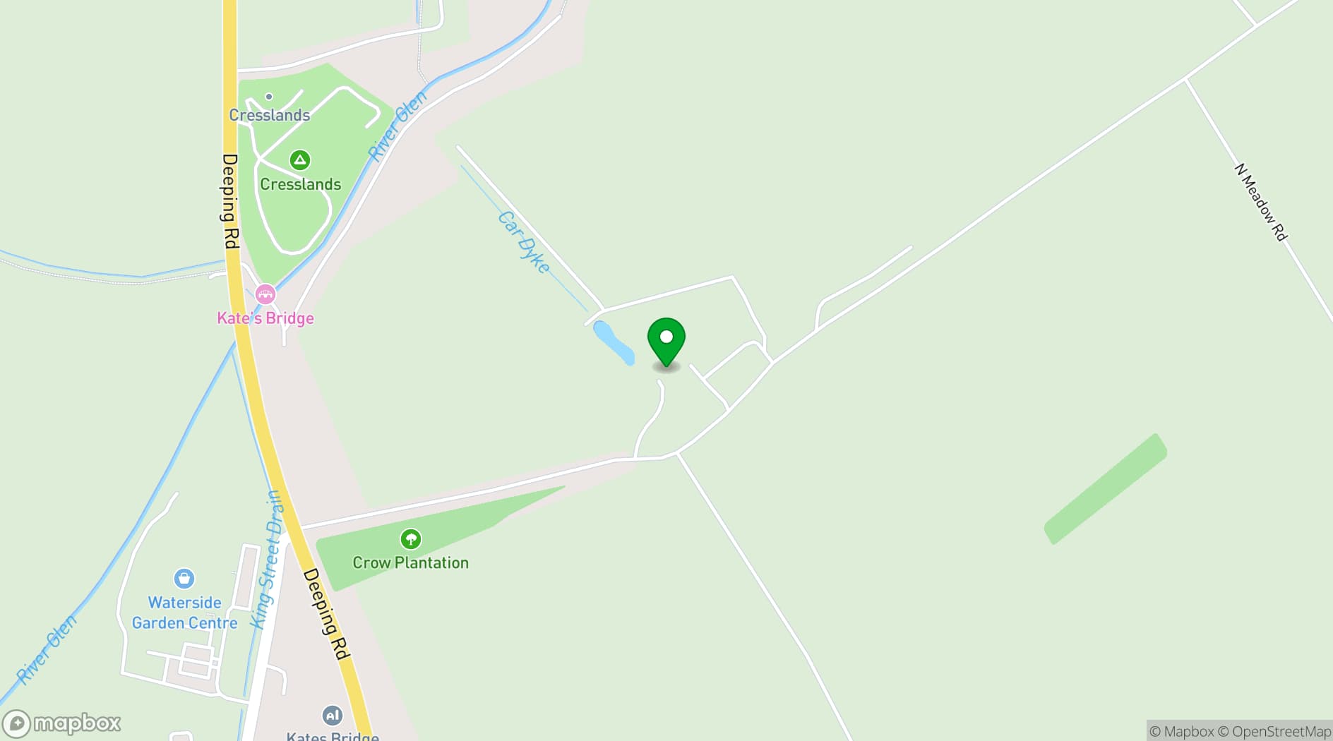 Map showing Thetford Farm Estate