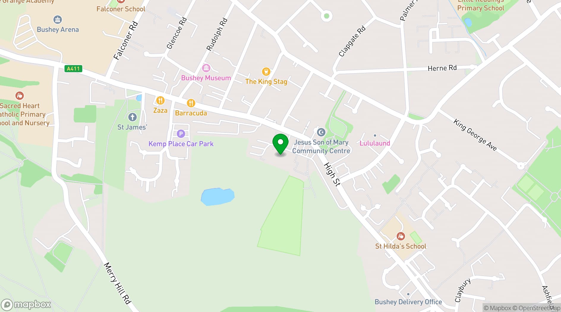 Map showing MPAA Academy