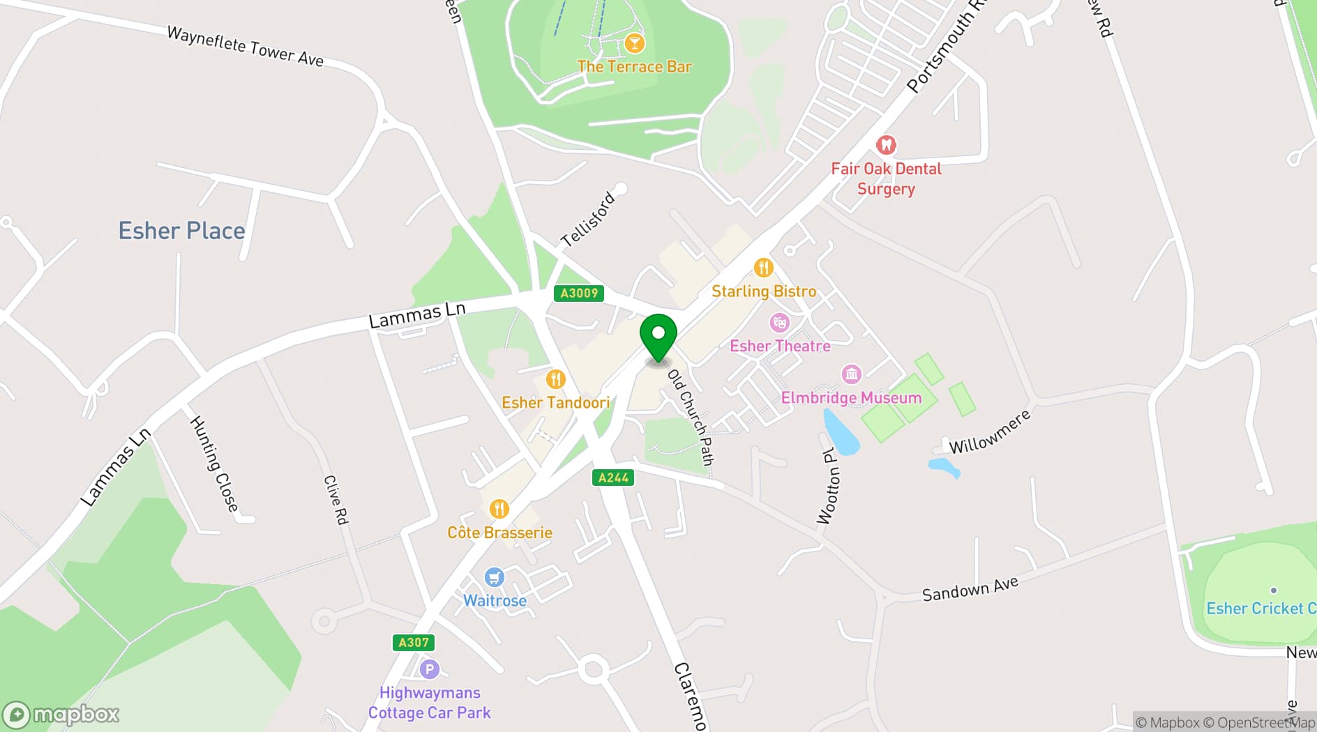 Map showing Hummings 