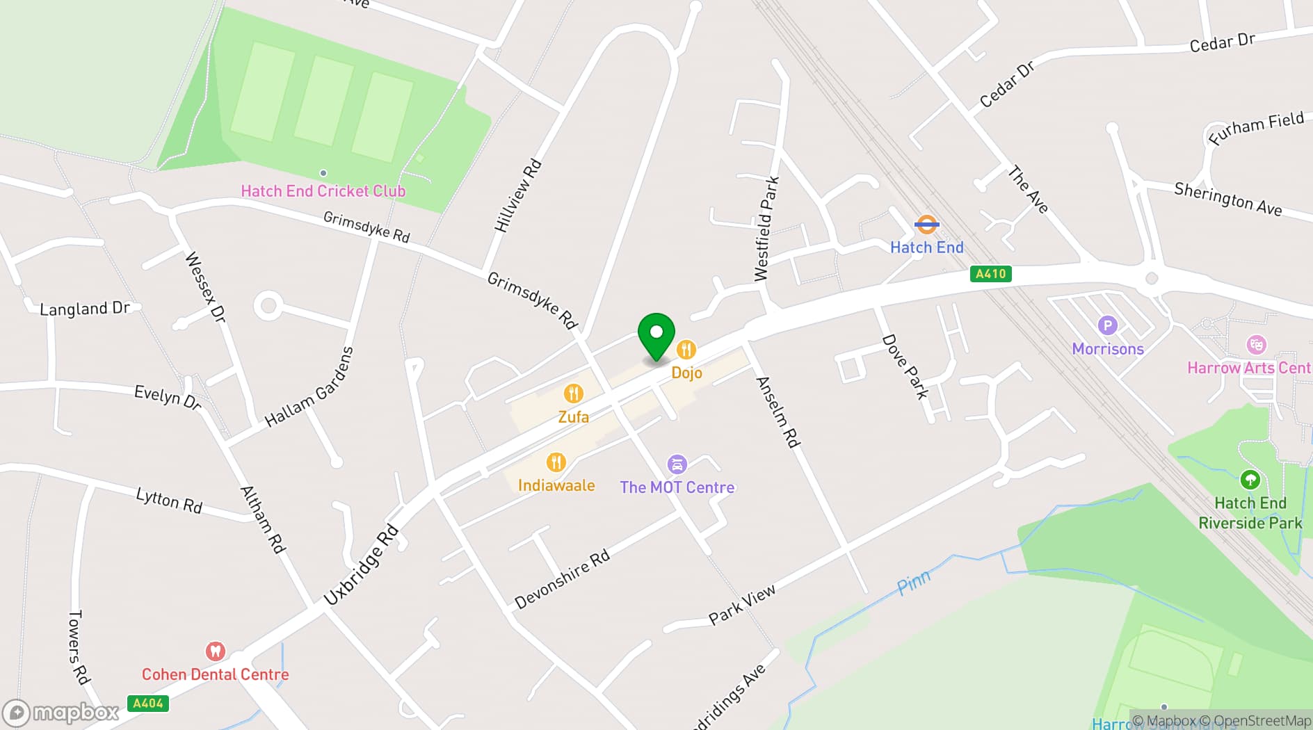 Map showing Orama Restaurant