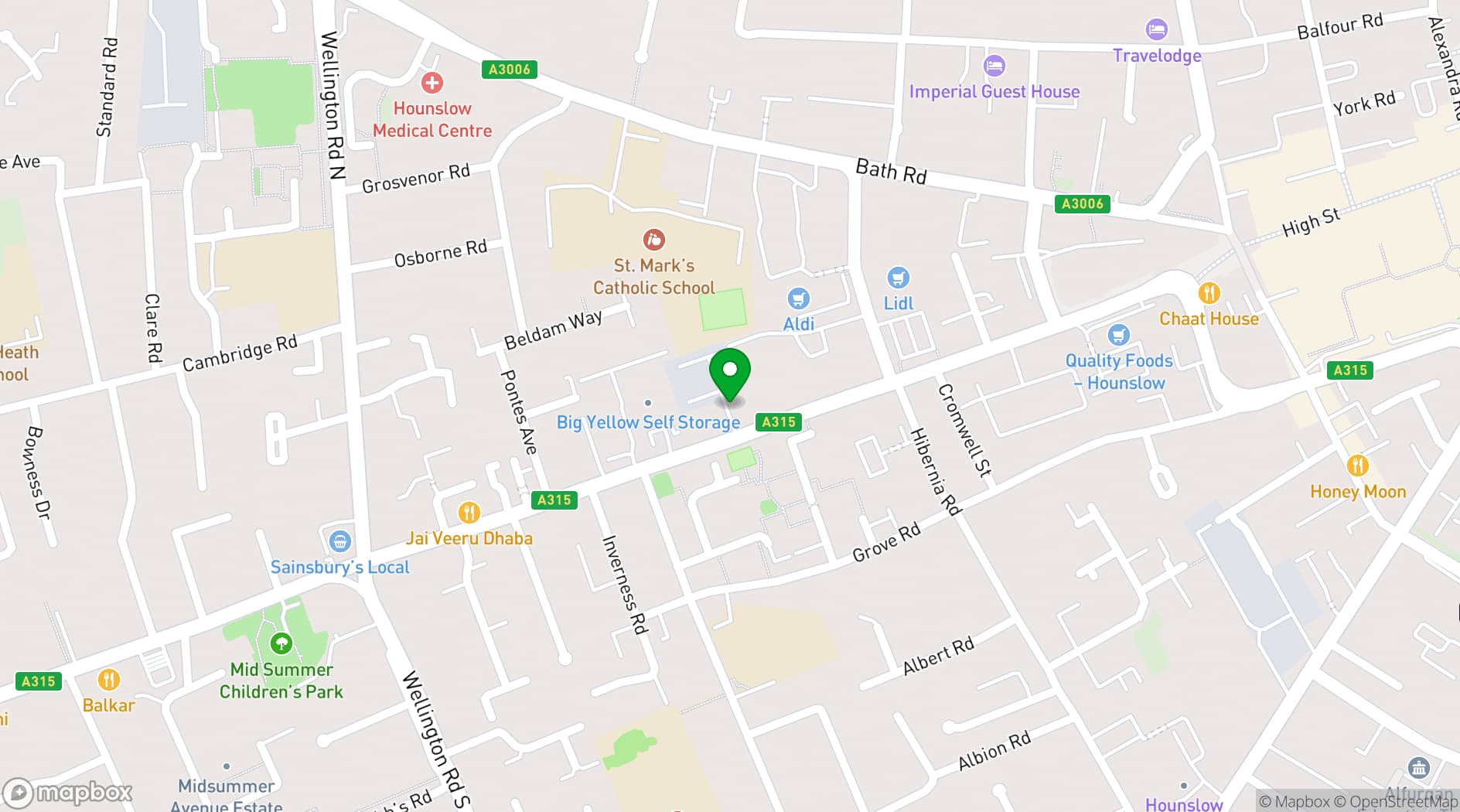 Map showing Militant Studios
