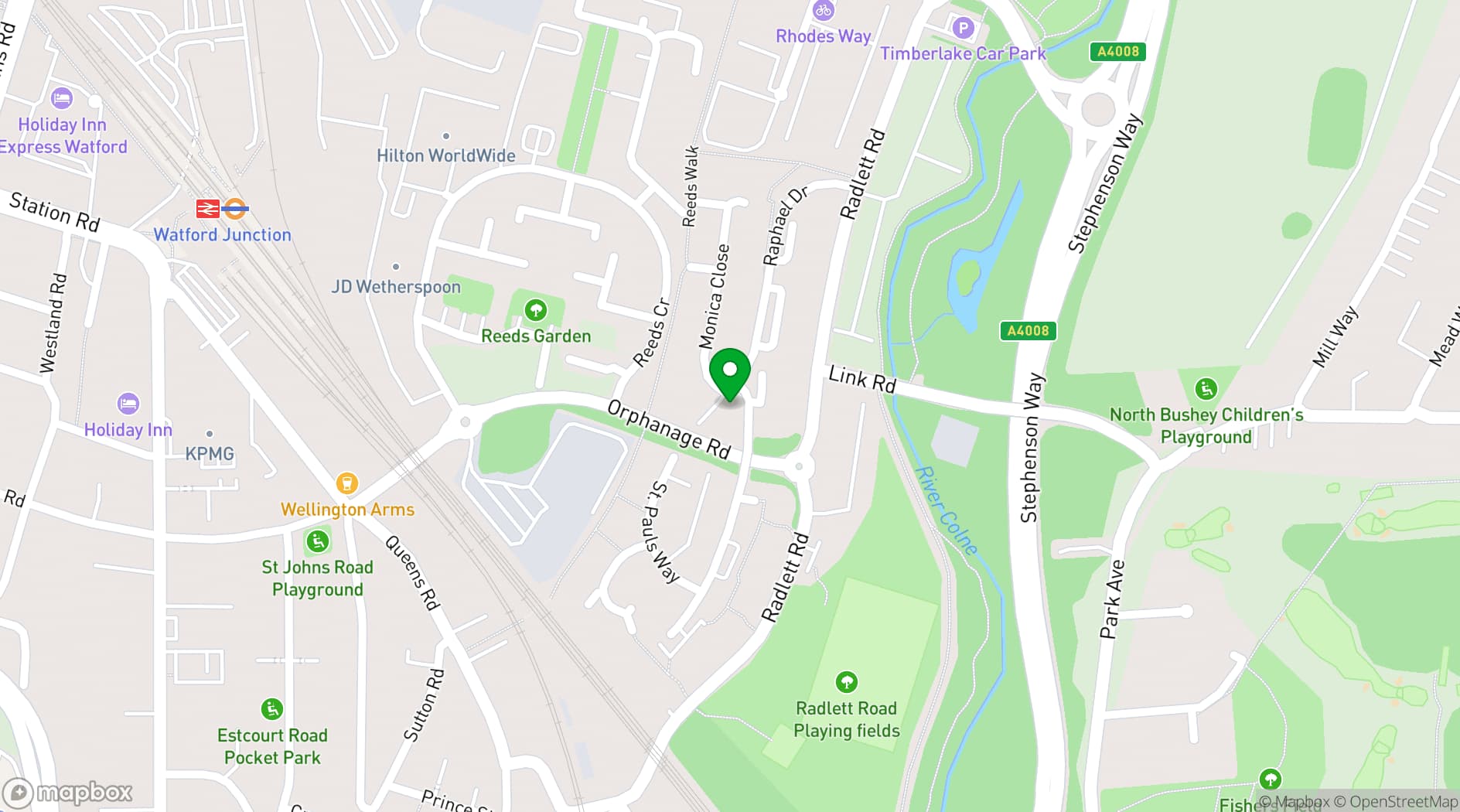 Map showing Luther Blissett Community Hub