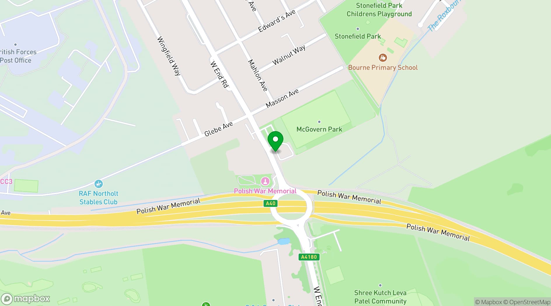 Map showing Emerald Venues