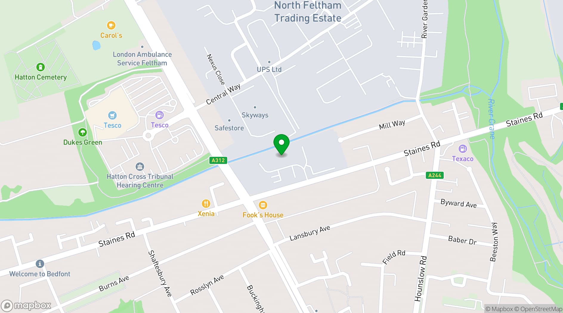 Map showing ACAA - Ferdowsi Hall
